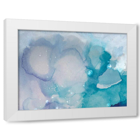 Ice Crystals I White Modern Wood Framed Art Print by Combs, Joyce