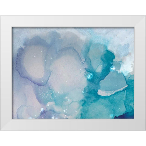 Ice Crystals I White Modern Wood Framed Art Print by Combs, Joyce