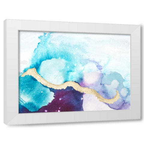 Ice Crystals II White Modern Wood Framed Art Print by Combs, Joyce
