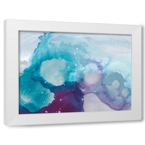 Ice Crystals II White Modern Wood Framed Art Print by Combs, Joyce