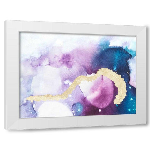 Ice Crystals III White Modern Wood Framed Art Print by Combs, Joyce