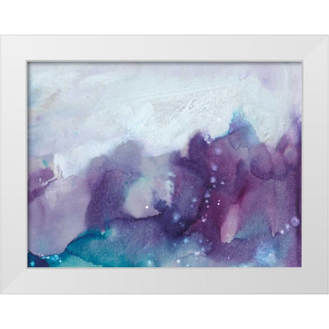 Ice Crystals IV White Modern Wood Framed Art Print by Combs, Joyce