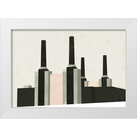 Graphic New York V White Modern Wood Framed Art Print by Green Lili