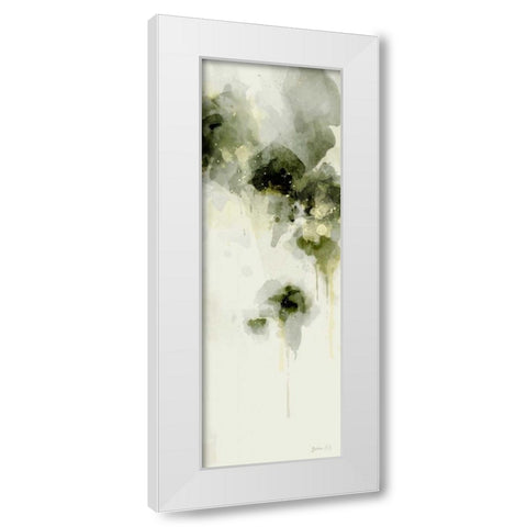 Misty Abstract Morning I White Modern Wood Framed Art Print by Green Lili