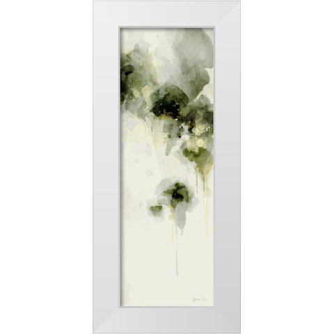 Misty Abstract Morning I White Modern Wood Framed Art Print by Green Lili