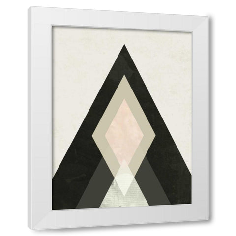 Mountains Beyond Mountains I White Modern Wood Framed Art Print by Green Lili