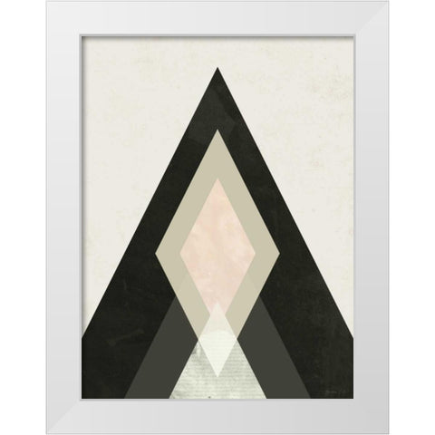 Mountains Beyond Mountains I White Modern Wood Framed Art Print by Green Lili