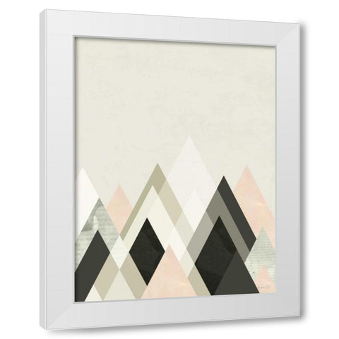 Mountains Beyond Mountains III White Modern Wood Framed Art Print by Green Lili