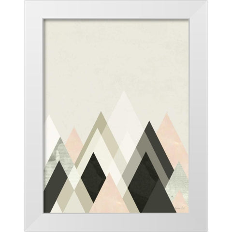 Mountains Beyond Mountains III White Modern Wood Framed Art Print by Green Lili