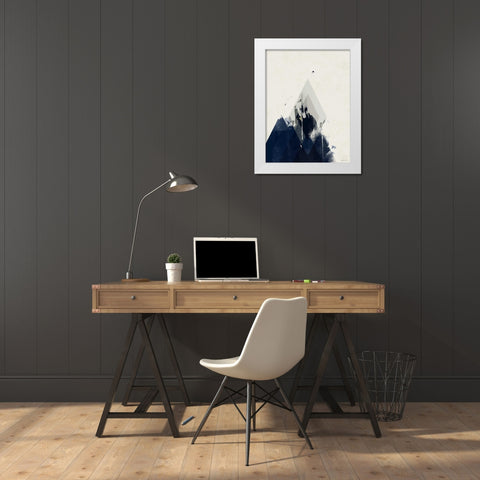 Beneath the Surface I White Modern Wood Framed Art Print by Green Lili