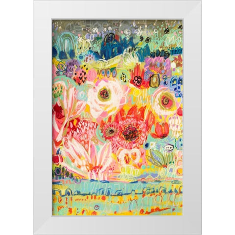 Love to Travel II White Modern Wood Framed Art Print by Fields, Karen