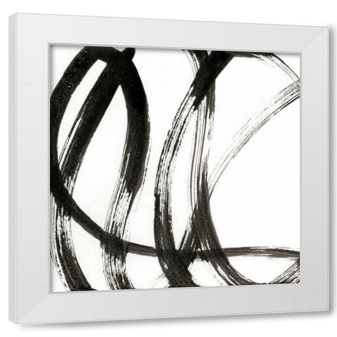 Linear Expression I White Modern Wood Framed Art Print by Holland, J.