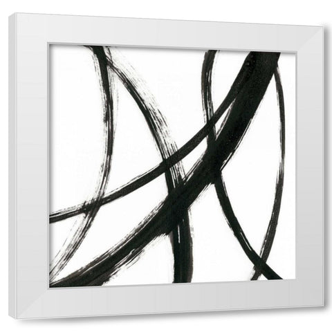 Linear Expression II White Modern Wood Framed Art Print by Holland, J.