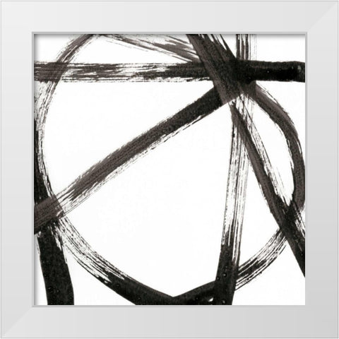 Linear Expression V White Modern Wood Framed Art Print by Holland, J.