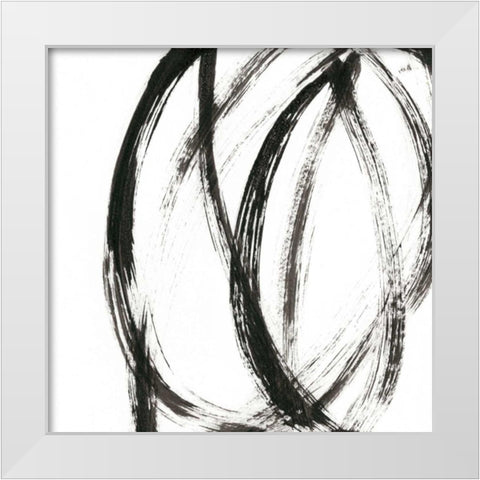 Linear Expression IX White Modern Wood Framed Art Print by Holland, J.