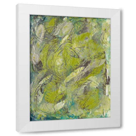 Citron Circuit II White Modern Wood Framed Art Print by Holland, J.
