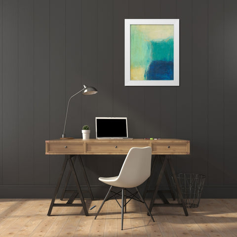 Subtle Interaction II White Modern Wood Framed Art Print by Holland, J.