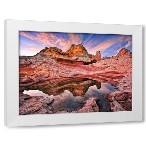 Arizona Reflection I White Modern Wood Framed Art Print by Drost, David