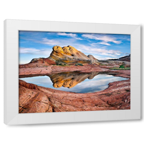 Arizona Reflection II White Modern Wood Framed Art Print by Drost, David