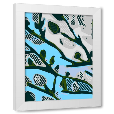 Abstract Tree Limbs I White Modern Wood Framed Art Print by Fields, Karen