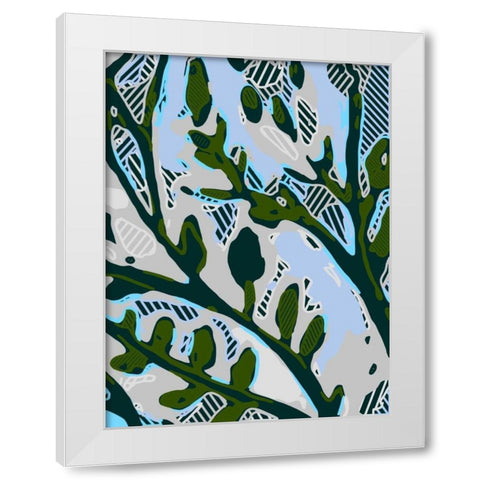 Abstract Tree Limbs II White Modern Wood Framed Art Print by Fields, Karen