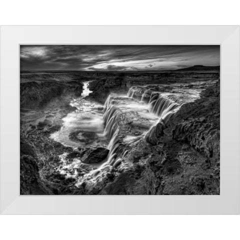 BandW Desert View II White Modern Wood Framed Art Print by Drost, David