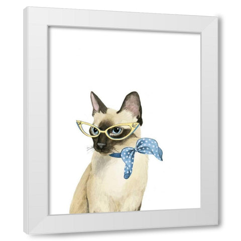 Cool Cat II White Modern Wood Framed Art Print by Popp, Grace