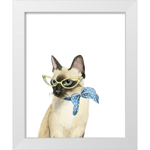 Cool Cat II White Modern Wood Framed Art Print by Popp, Grace