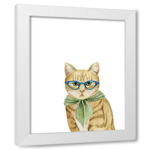 Cool Cat IV White Modern Wood Framed Art Print by Popp, Grace
