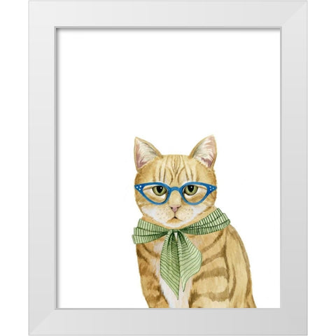 Cool Cat IV White Modern Wood Framed Art Print by Popp, Grace