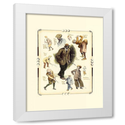 The Open Championship At Muirfield White Modern Wood Framed Art Print by Reynolds, Frank