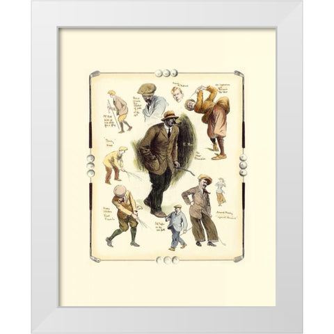 The Open Championship At Muirfield White Modern Wood Framed Art Print by Reynolds, Frank