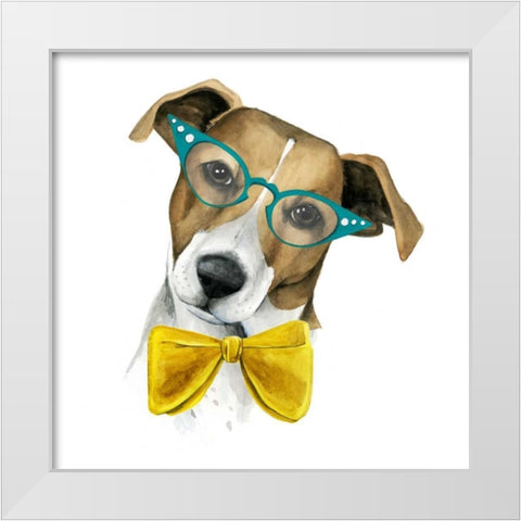 Vintage Pup II White Modern Wood Framed Art Print by Popp, Grace