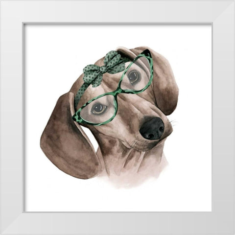 Vintage Pup III White Modern Wood Framed Art Print by Popp, Grace