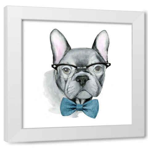 Vintage Pup IV White Modern Wood Framed Art Print by Popp, Grace