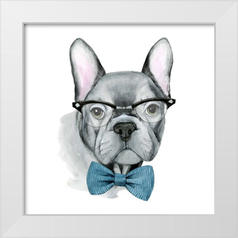 Vintage Pup IV White Modern Wood Framed Art Print by Popp, Grace