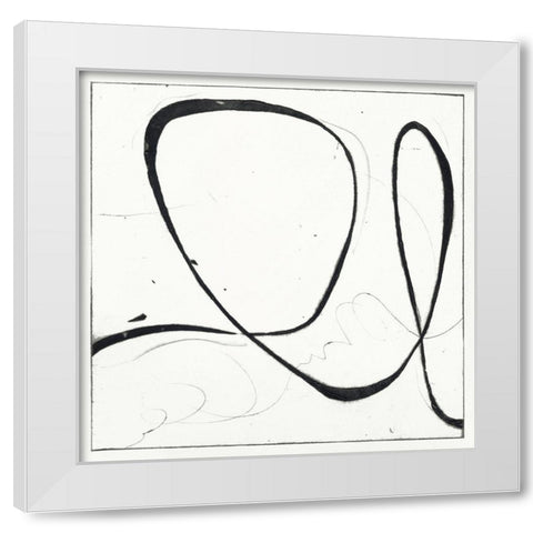 Custom Big Swirl 2 White Modern Wood Framed Art Print by Gillette, Susan