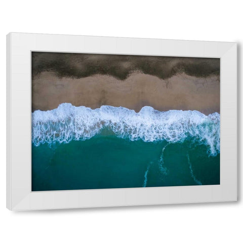 Hawaii View II White Modern Wood Framed Art Print by Mead, Adam