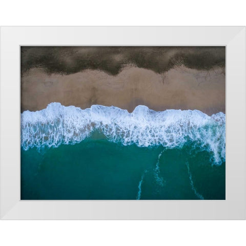 Hawaii View II White Modern Wood Framed Art Print by Mead, Adam