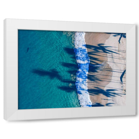 Hawaii View VI White Modern Wood Framed Art Print by Mead, Adam
