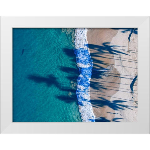 Hawaii View VI White Modern Wood Framed Art Print by Mead, Adam