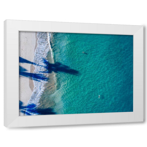 Hawaii View VII White Modern Wood Framed Art Print by Mead, Adam