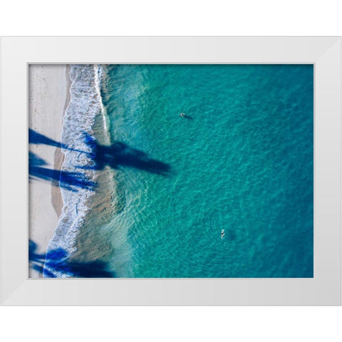 Hawaii View VII White Modern Wood Framed Art Print by Mead, Adam