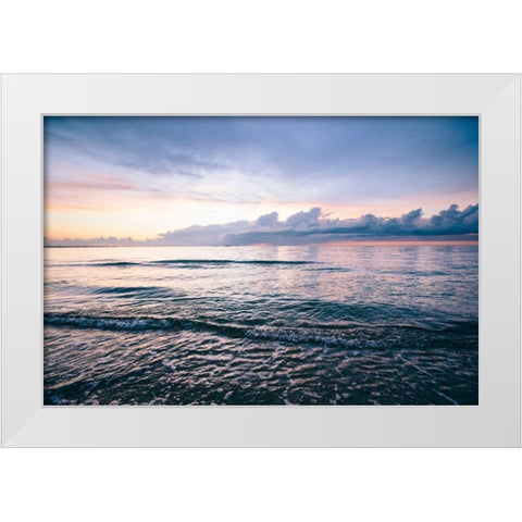 First Landing-Sea IV White Modern Wood Framed Art Print by Mead, Adam