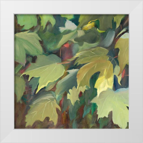 Leaf Array I White Modern Wood Framed Art Print by Iafrate, Sandra