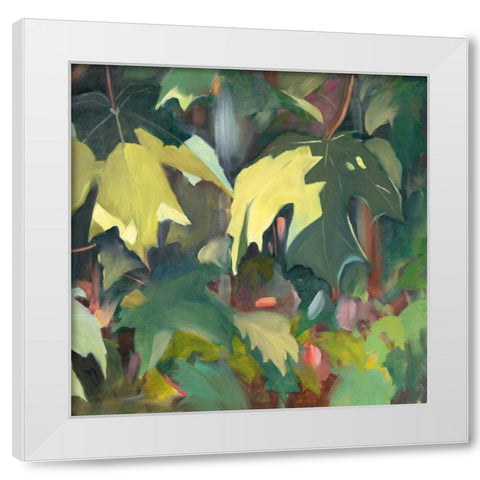 Leaf Array II White Modern Wood Framed Art Print by Iafrate, Sandra