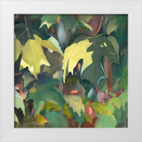 Leaf Array II White Modern Wood Framed Art Print by Iafrate, Sandra