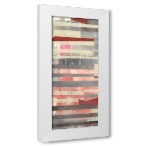 Staggered Lines I White Modern Wood Framed Art Print by Goldberger, Jennifer
