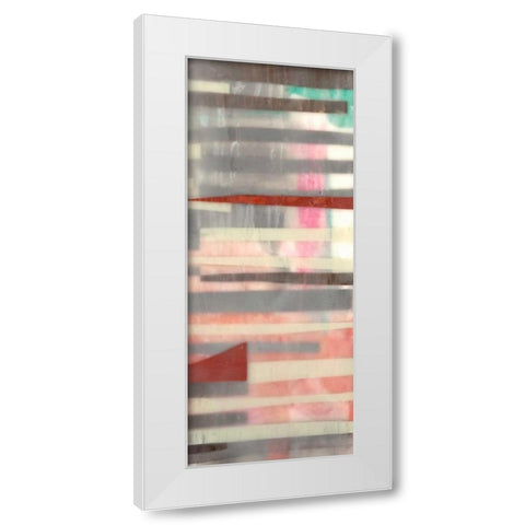 Staggered Lines II White Modern Wood Framed Art Print by Goldberger, Jennifer