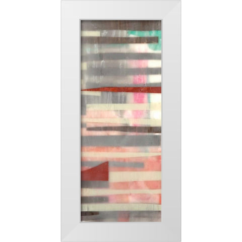 Staggered Lines II White Modern Wood Framed Art Print by Goldberger, Jennifer